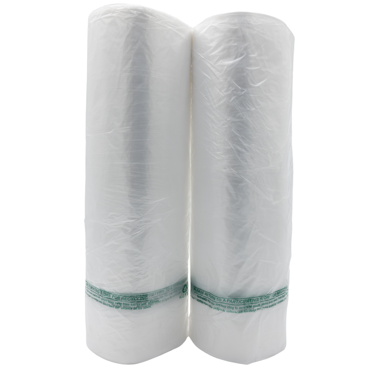 24 x 17 .5 Mil Natural HDPE Food Grade Bags on Rolls with Twist Ties