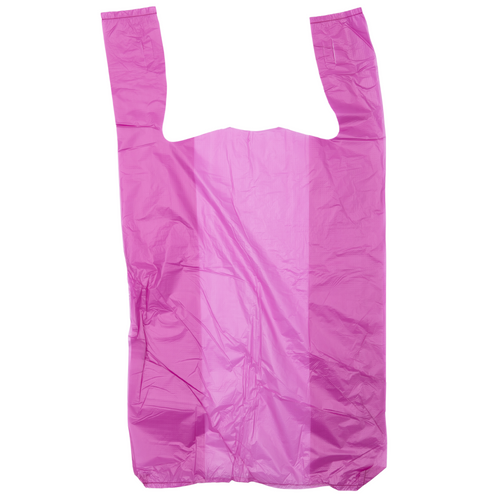 Colored Unprinted HDPE T-Shirt Bags - 1/6 BBL 11.5