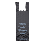 Source Direct - Black Printed HDPE Liquor T-Shirt Bags - 6