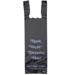 Source Direct - Black Printed HDPE Liquor T-Shirt Bags - 6