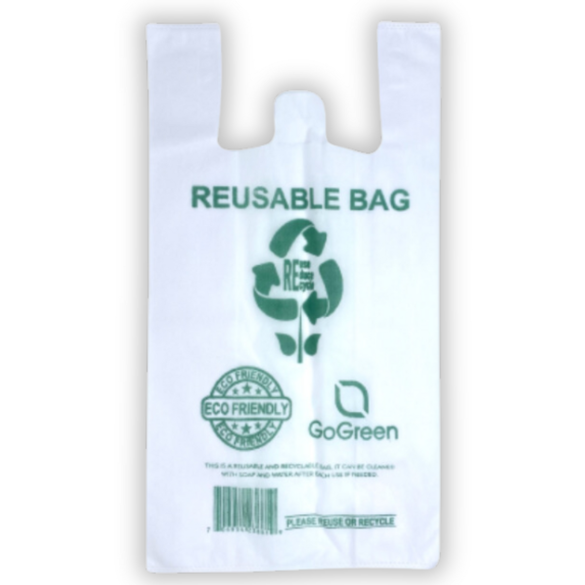 Source Direct - White PP Non Woven Reusable Bags - 1/6 BBL 12"X7"X22 ...