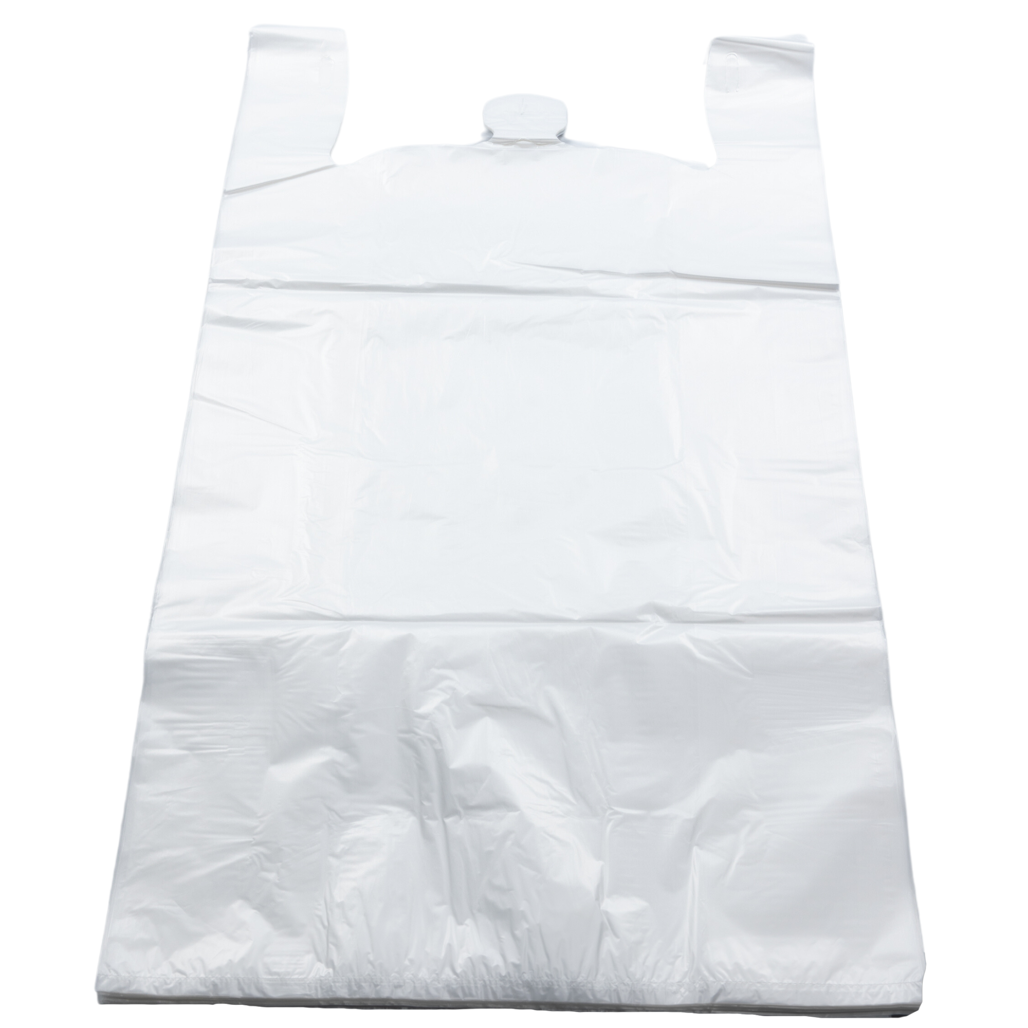 Immunity Bags Tee (White）M 12x7x22 White High Density Plastic T-Shirt Bags - 0.65 mil