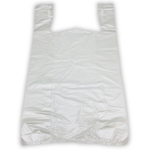 Source Direct - Easy Open - Stock T-Shirt Bag - 1/6 BBL 11.5"X6"X21" - 1000 Bags - 13 microns - Clear - CLR16BBL13M-EO