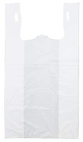 Source Direct - Easy Open - White Unprinted HDPE T-Shirt Bags - 1/6 BBL 11.5