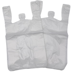 Clear Natural Color T-Shirt Bags - 1/6 BBL 11.5"X6"X21" - 1000 Bags - 13 microns - Clear - CLR16BBL13M