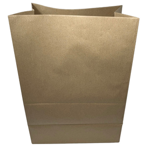 Source Direct - Paper Bags - Handle Bags - Kraft Color - 12" x 7" x 17" - 300 Bags - 60 LB Weight basis (90 GSM strong). SOS No Handle. Packed in cases. - Kraft/Natural - 12SOS717NKPAP