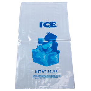 LDPE Ice Bags - 14"x27" - 250 Bags - 2.30 mil - Clear - 20LBICELDWF-250