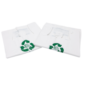 White Reusable/Eco-Friendly LDPE T-Shirt - 1/6 BBL 12"X7"X22" - 150 Bags - 57 Micron (2.25 mil) - White - WHLD40REC225REU12722