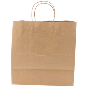 Paper Bags - Handle Bags - Kraft Color - 13"x7"x13" - 250 Bags - 74 LB Weight basis (110 GSM strong) Twisted Handle - Kraft/Natural - 13713NKPAPTHDL