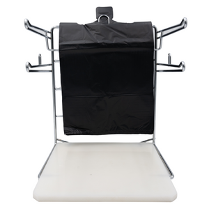 Black Unprinted HDPE T-Shirt Bags - 1/8 BBL 10"X5"X18" - 200 Bags - 30 microns - Black - BLK818EHD30M