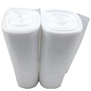 Clear (Natural Color) HDPE Coreless Trash Liners - 38" x 60" - 200 Bags - 16 microns - Clear - TL386016MWF