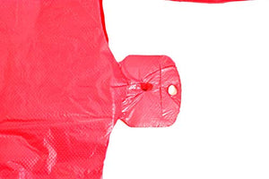 Easy Open - Colored Unprinted HDPE T-Shirt Bags - 1/6 BBL 11.5"X6"X21" - 1000 Bags - 13 microns - Red - LOOP-RED-EO