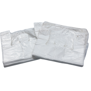Clear Natural Color T-Shirt Bags - 1/5 BBL 13"X10"X23" - 500 Bags - 14 microns - Clear - CLR131023