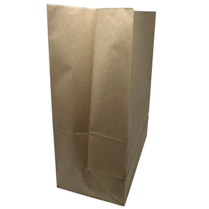 Source Direct - Paper Bags - Handle Bags - Kraft Color - 12" x 7" x 17" - 300 Bags - 60 LB Weight basis (90 GSM strong). SOS No Handle. Packed in cases. - Kraft/Natural - 12SOS717NKPAP
