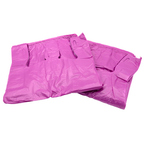 Colored Unprinted HDPE T-Shirt Bags - 1/6 BBL 11.5"X6"X21" - 1000 Bags - 13 microns - Burgandy - LOOP-BURG