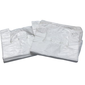 Source Direct Easy Open - Stock T-Shirt Bag - 1/5 BBL 13"X10"X23" - 500 Bags - 14 microns - Clear - CLR131023-EO