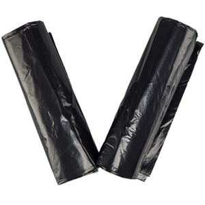Black LDPE Coreless Trash Bags - 33"x45" - 30 Bags - 3.0 mil - Black - 3M3345BLKLDTL