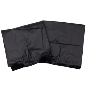 Source Direct - Black Unprinted HDPE T-Shirt Bags - 1/8 BBL 10"X5"X18" - 200 Bags - 30 microns - Black - BLK818EHD30M-EO