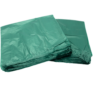 Colored Unprinted HDPE T-Shirt Bags - 1/6 BBL 11.5"X6"X21" - 1000 Bags - 13 microns - Green - LOOP-GREEN