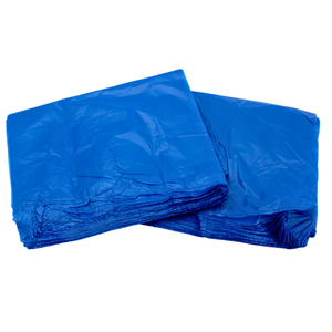 Easy Open - Colored Unprinted HDPE T-Shirt Bags - 1/6 BBL 11.5"X6"X21" - 1000 Bags - 13 microns - Blue - LOOP-BLUE-EO