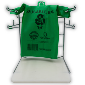 Source Direct - Green PP Non Woven Reusable Bags - 1/6 BBL 12"X7"X22" - 100 Bags - 45 GSM - Green - 12722GRNPPNWRB45