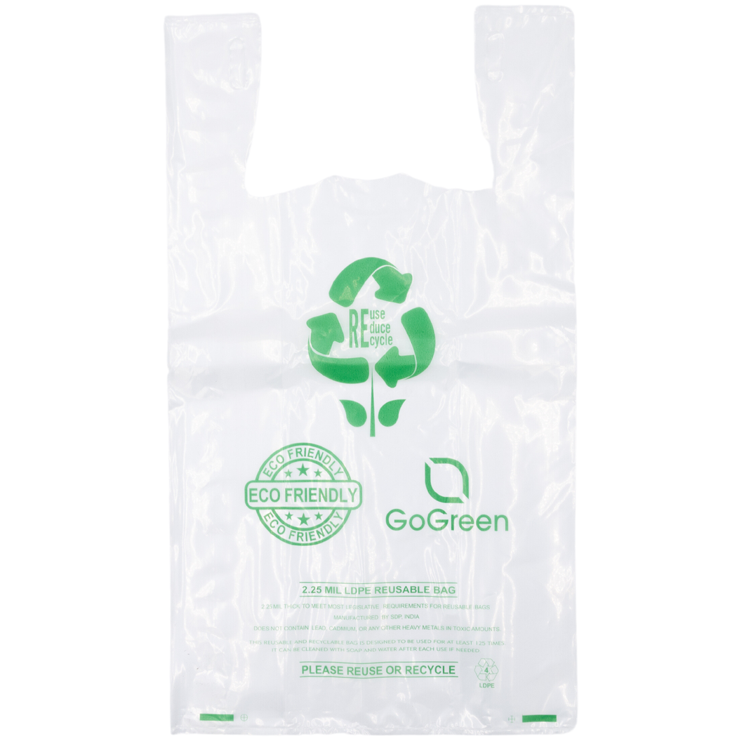 Source Direct - Clear Reusable/Eco-Friendly LDPE T-Shirt - 1/6 BBL 11 ...