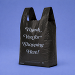 Source Direct - Black Printed HDPE Liquor T-Shirt Bags - 6