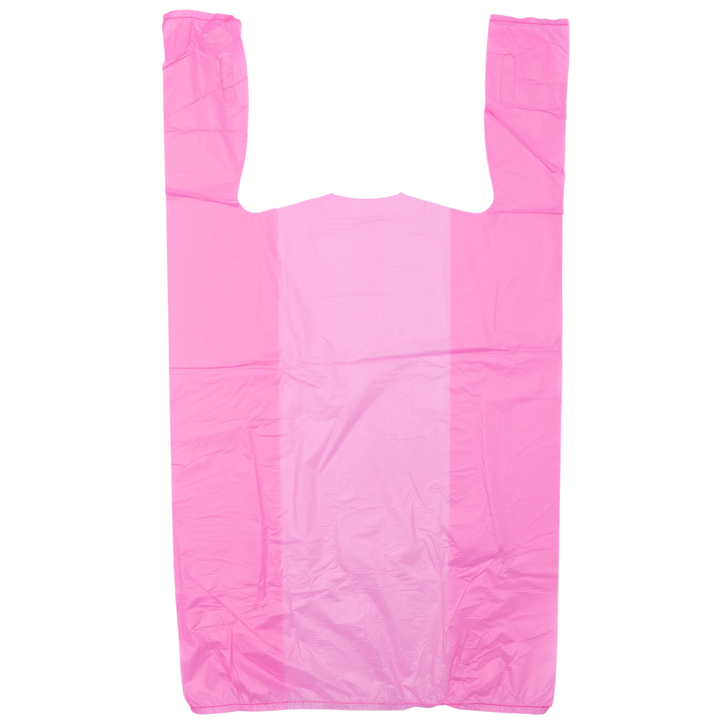 Colored Unprinted HDPE T-Shirt Bags - 1/6 BBL 11.5