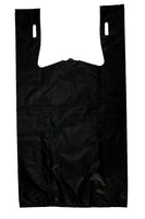 Source Direct - Easy Open - Black Unprinted HDPE T-Shirt Bags - 1/5 BBL 13