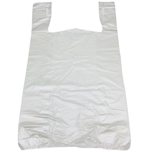 Source Direct Easy Open - Stock T-Shirt Bag - 1/5 BBL 13"X10"X23" - 500 Bags - 14 microns - Clear - CLR131023-EO