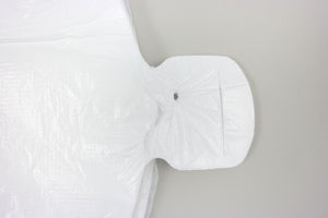 Easy Open - White Unprinted HDPE T-Shirt Bags - 1/6 BBL 11.5"X6"X21" - 1000 Bags - 15 microns - White - UN10010UP-EO