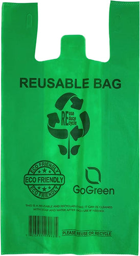 Green PP Non Woven Reusable Bags - 1/6 BBL 12