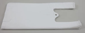 White Unprinted HDPE T-Shirt Bags - 4"x3"x10" - 2000 Bags - 12 microns - White - WHT4310TB - Source Direct Inc - 