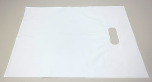 LDPE Die Cut Merchandies Bags - 12"x15" - 500 Bags - 1.5 mil - White - 1215DCWHITE - Source Direct Inc - 